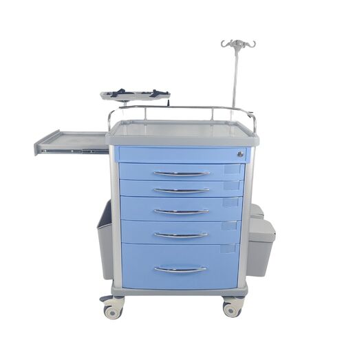 Hospital Emergency Crash Carts Trolley with Cardiac Board AG-ET680