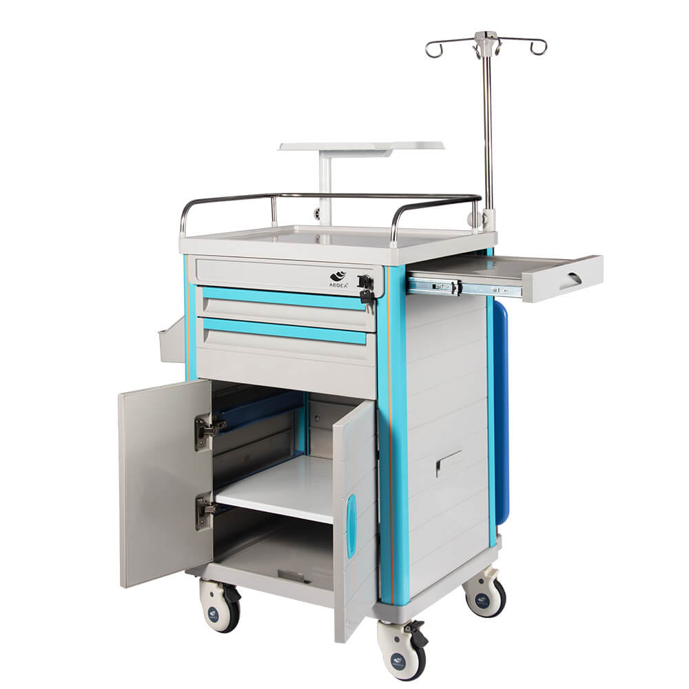 1 AG-ET014B1 Medical ABS Material Emergency Trolley