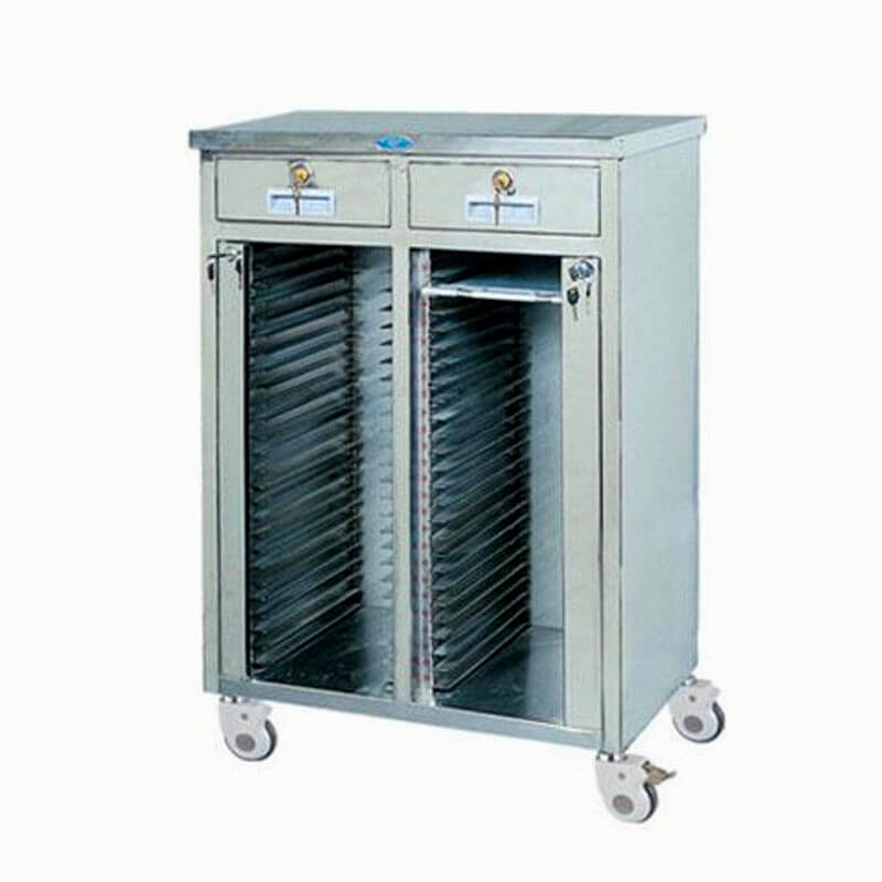 AG-CHT013 Hospital Patient Record Trolley With 48 Shelves