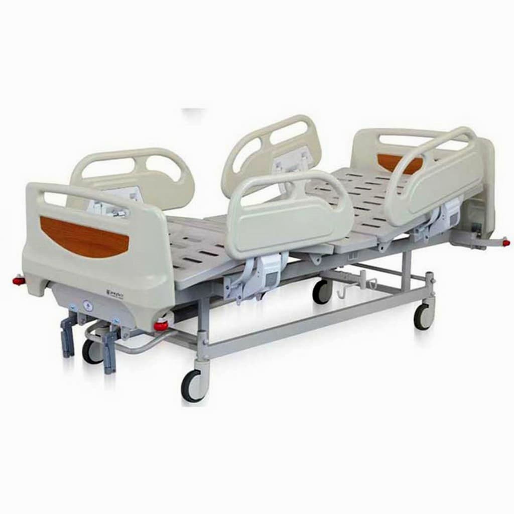 2 Functions Manual Patient Bed With 4 Pieces ABS Handrails AG-BYS106
